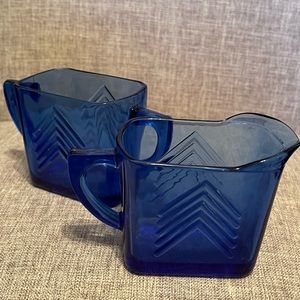 1930’s Vintage Hazel Atlas Sugar and Creamer